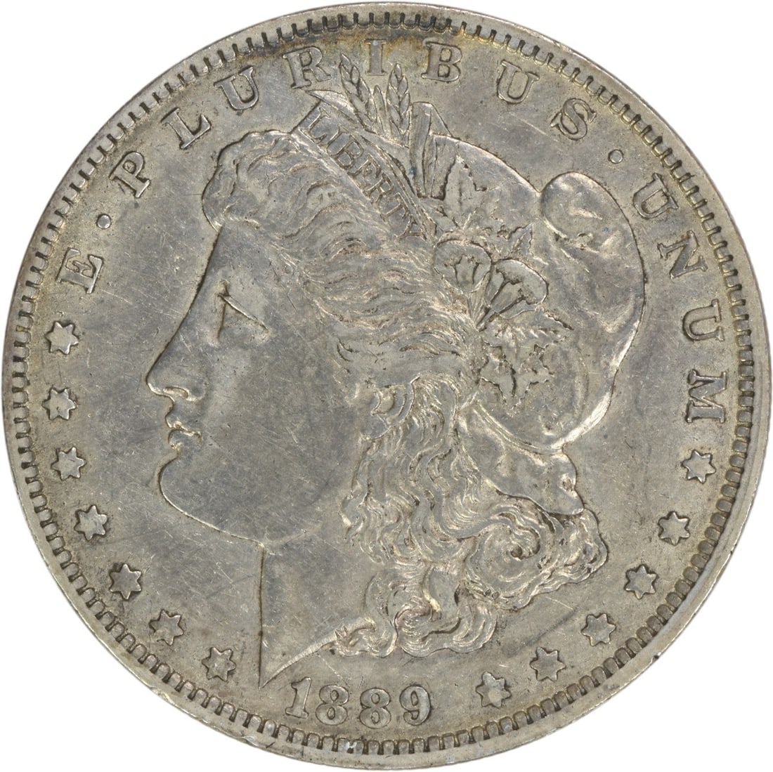 1889-O Morgan Silver Dollar Uncertified 90% Silver EF Coin: 1889-O Morgan Silver Dollar Uncertified 90% Silver EF Coin This 1889-O Morgan Silver Dollar is a classic example of American numismatic history. It features the iconic design by George T. Morgan and i