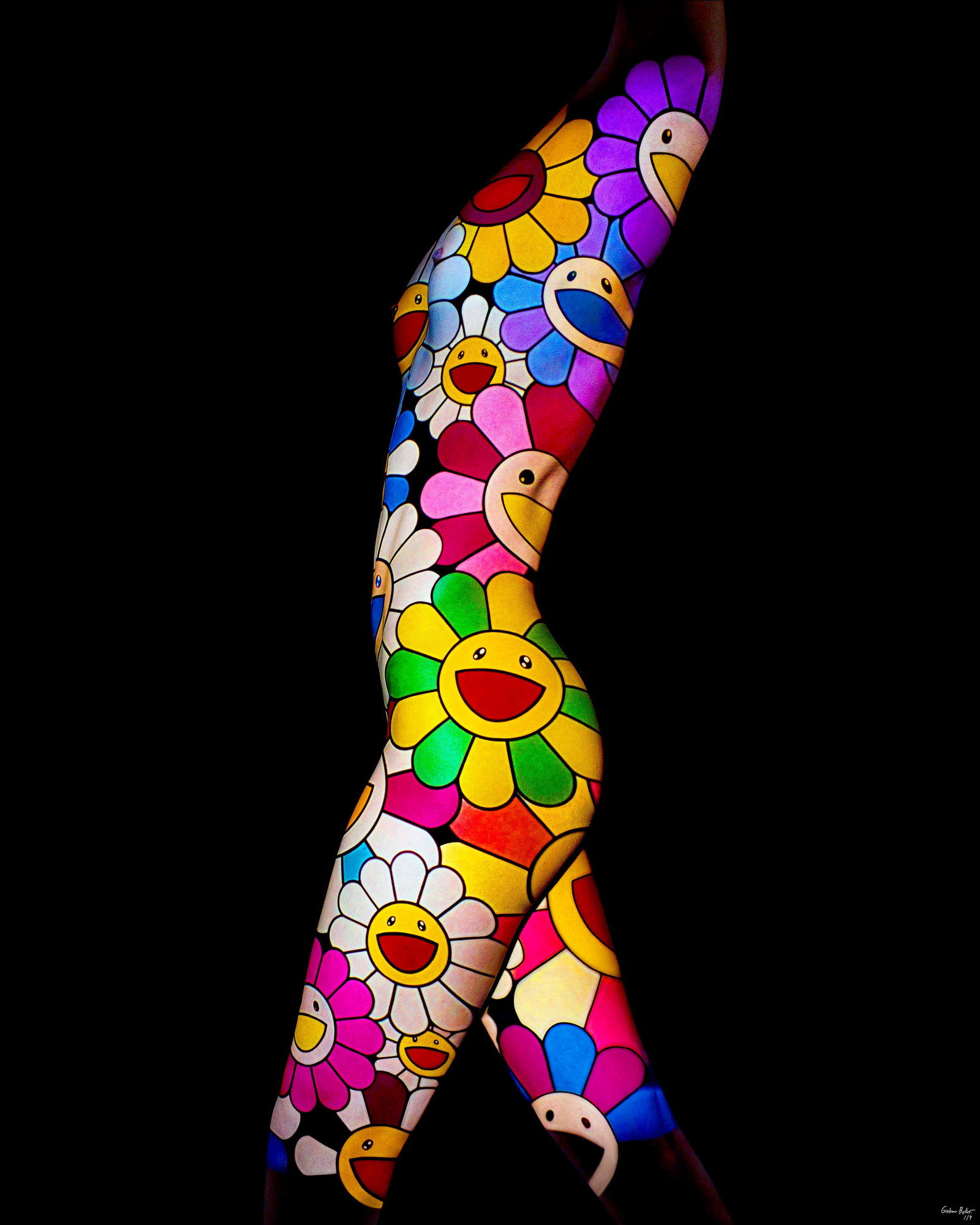 50" x 40" Archival Pigment Photo Murakami TMF1 Giuliano Bekor Edition 1/4: 50" x 40" Archival Pigment Photo Murakami TMF1 Giuliano Bekor Edition 1/4 "Murakami TMF1" is a 2010 pop art archival pigment photograph by Giuliano Bekor, issued in a limited edition of 1/4 with 1 art