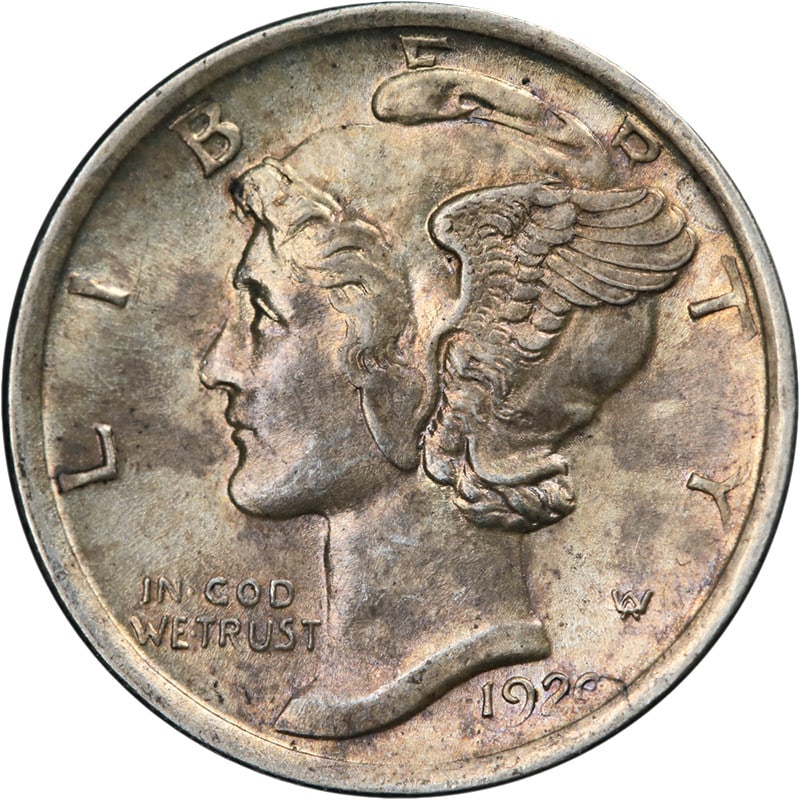 1920 D Winged Liberty Head Silver Dime Nice Luster Nice Strike (1 of 2)