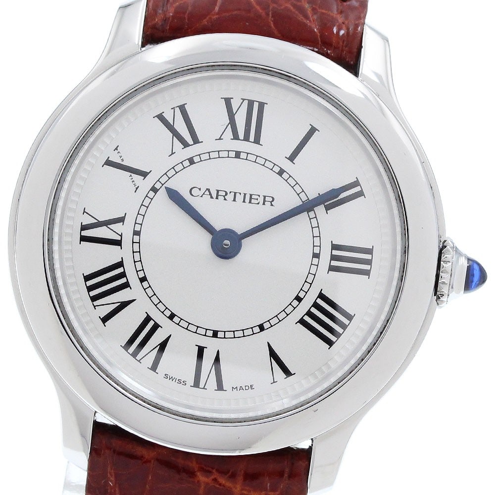 Cartier Ronde Must de Cartier WSRN0030 Ladies Quartz Wristwatch: Cartier Ronde Must de Cartier WSRN0030 Ladies Quartz Wristwatch Cartier Ronde Must de Cartier women's wristwatch with a quartz movement and silver dial. This watch features a stainless steel case and 