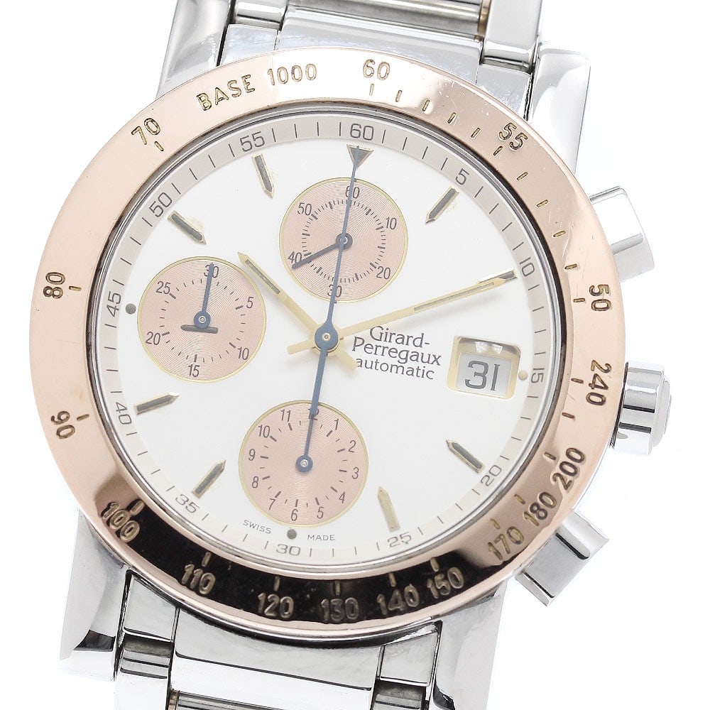 Girard Perregaux GP7000 7000 mens automatic chronograph wristwatch: Girard Perregaux GP7000 7000 mens automatic chronograph wristwatch Girard-Perregaux GP7000 men's wristwatch with automatic movement and chronograph functionality. This combination model features a sil