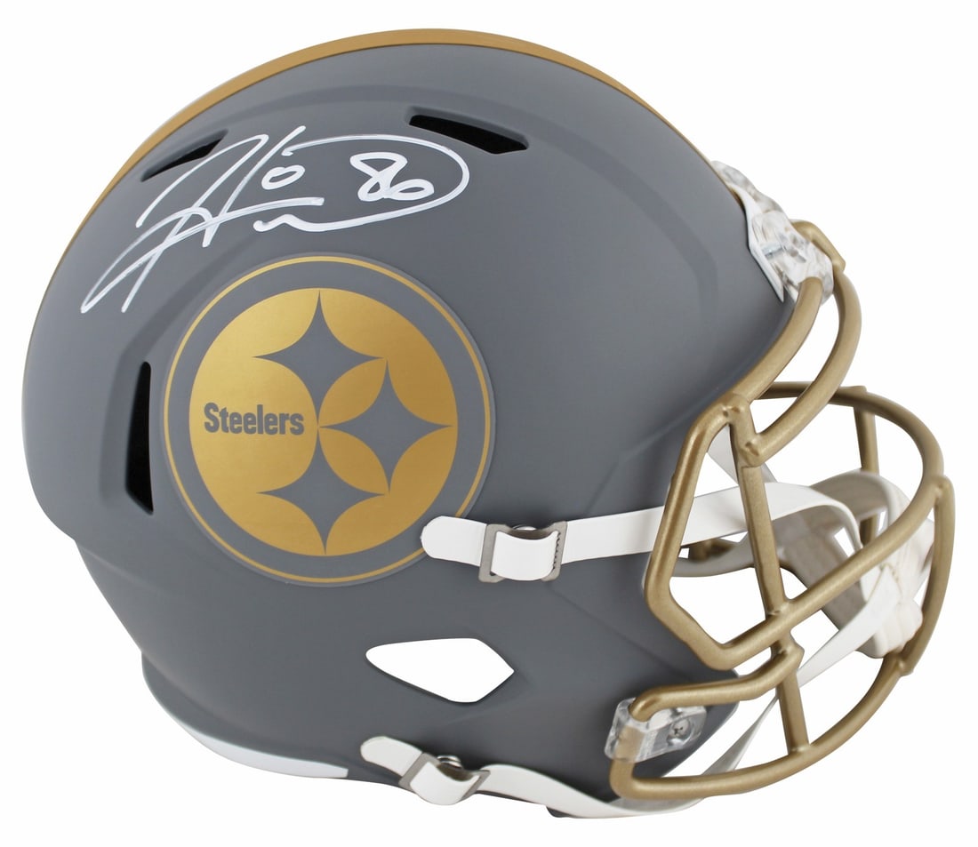 Hines Ward autographed Pittsburgh Steelers slate Speed replica helmet BAS (1 of 3)