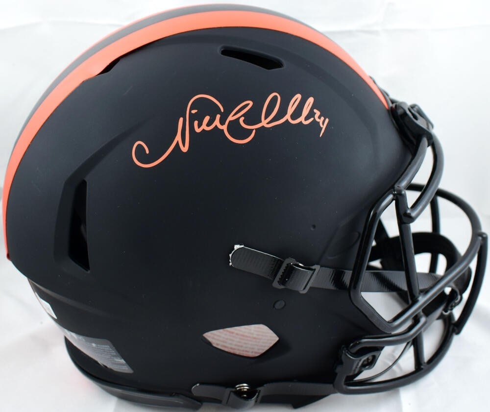 Cleveland Browns Authentic Eclipse Speed Helmet Signed by Nick Chubb Beckett (1 of 10)