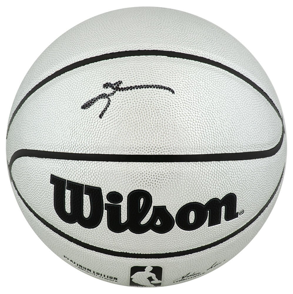 Wilson Platinum NBA Basketball Signed by Allen Iverson: Wilson Platinum NBA Basketball Signed by Allen Iverson Original full size Wilson Platinum NBA basketball signed by Allen Iverson. This pre-owned basketball is associated with the Philadelphia 76ers an
