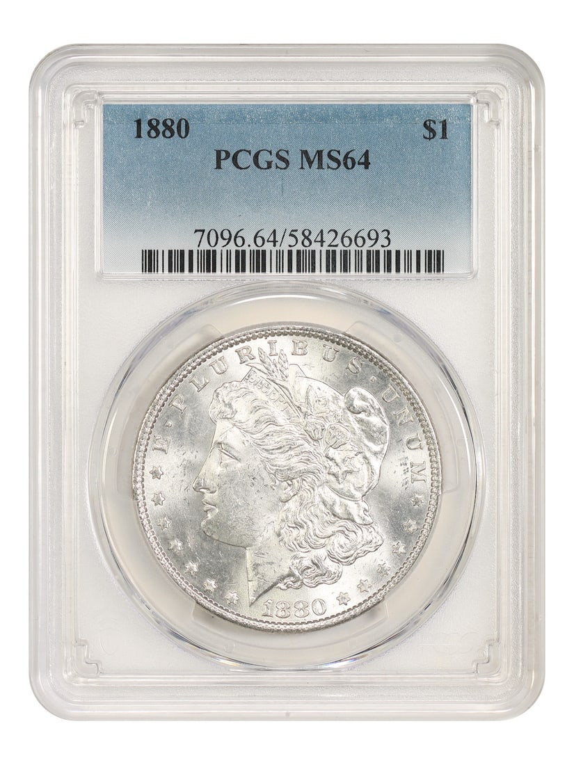 PCGS MS64 1880 Philadelphia Morgan Silver Dollar $1: PCGS MS64 1880 Philadelphia Morgan Silver Dollar $1 1880 Morgan Dollar certified by PCGS as MS64. This uncirculated example is a slightly better date that can be extremely tough to find in high grade.