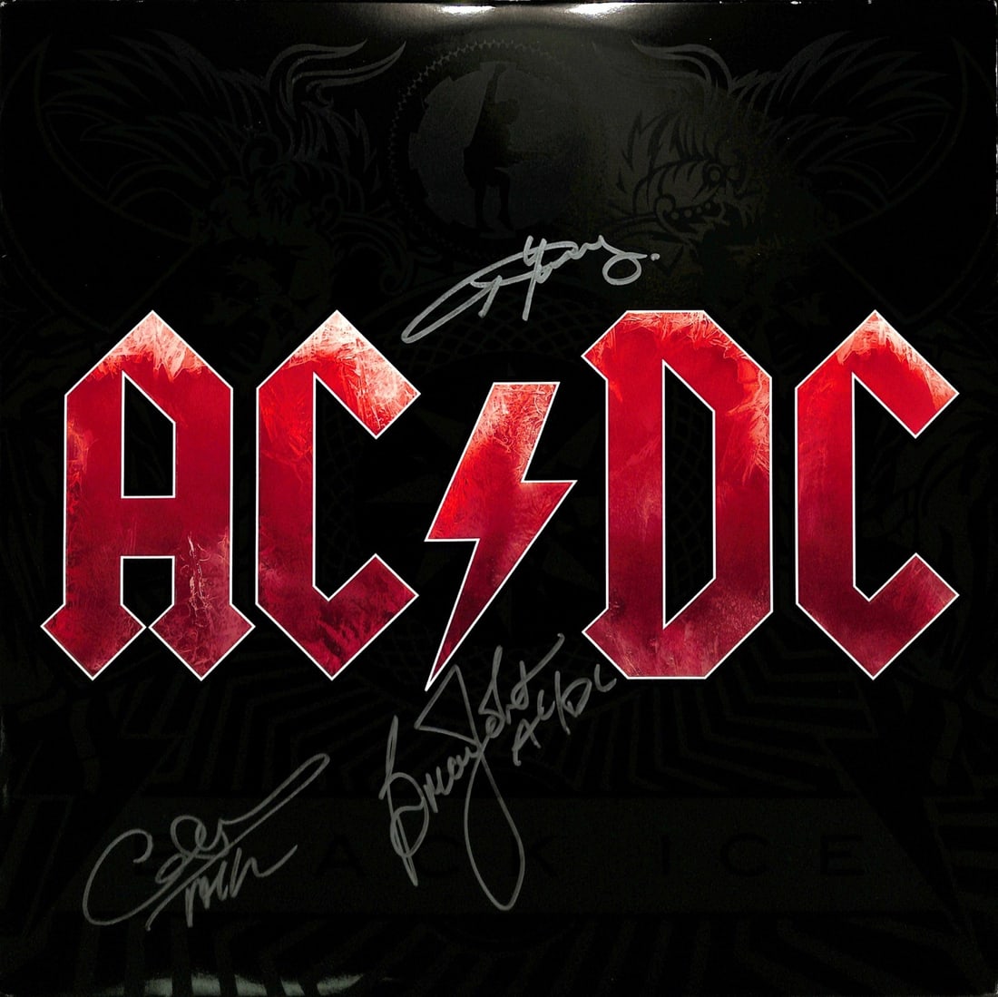 Beckett Certified AC DC Black Ice Album Cover Signed by Johnson Young Williams (1 of 1)