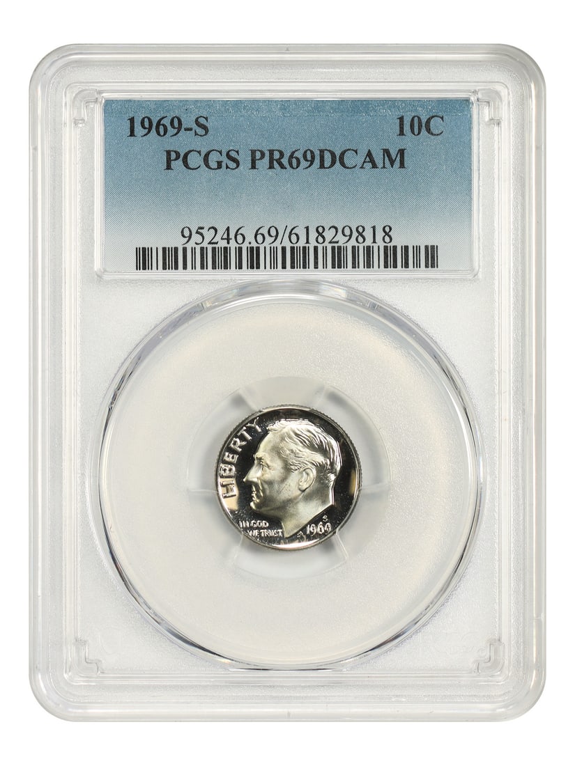 PCGS PR69DCAM 1969-S Roosevelt Dime 10C (1 of 4)