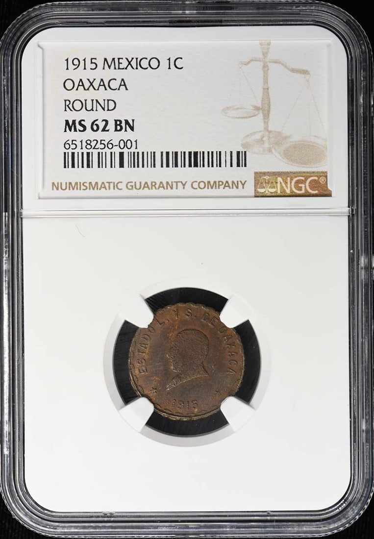 Mexico Oaxaca 1915 1C Coin NGC MS62BN KM-710 GB-293 (1 of 4)