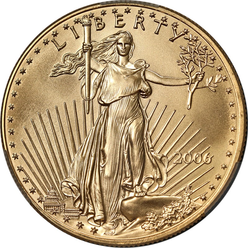 CACG MS70 2006 $50 Gold American Eagle Coin Pop 6 (1 of 4)