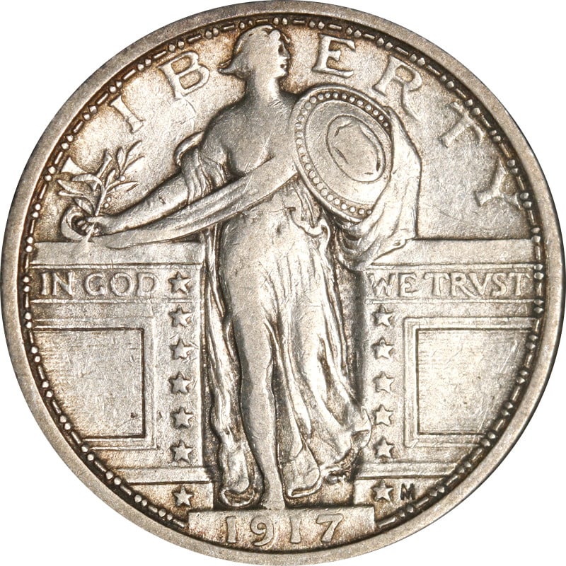 1917 P Standing Liberty Type 1 Silver Quarter (1 of 2)