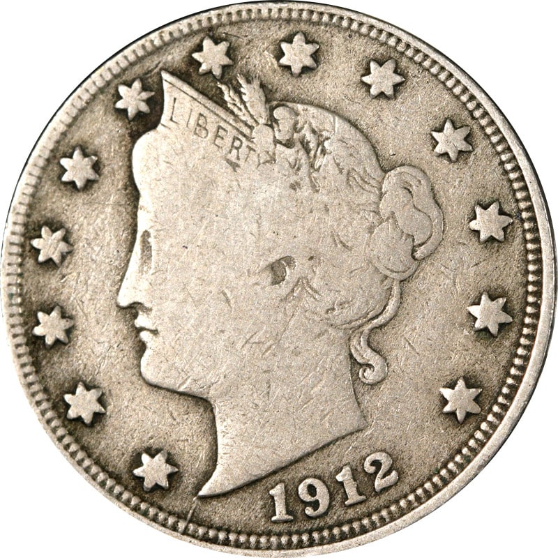 1912 S United States Liberty Head V Nickel Coin (1 of 2)