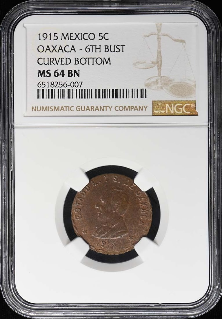 Mexico Oaxaca 1915 5C Coin NGC MS64BN KM-719 GB-307 (1 of 4)
