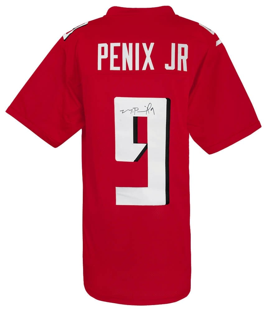 Michael Penix Jr. Signed Red Custom NFL Jersey Atlanta Falcons COA (1 of 3)