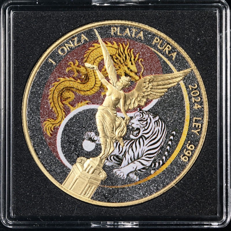 2024 Mexico Silver Libertad 1 Ounce Tiger Dragon Yin Yang Coin OGP COA (1 of 3)