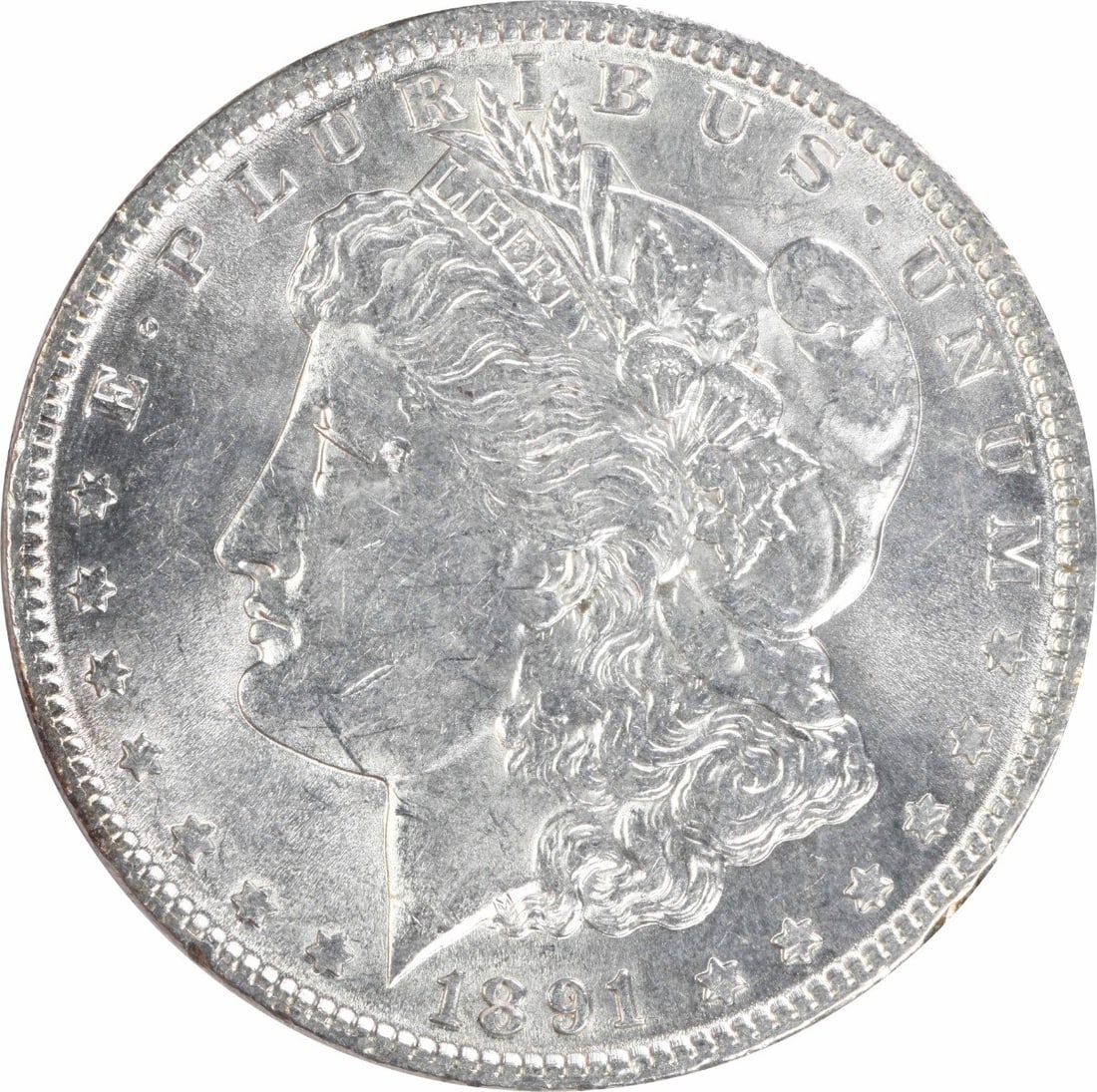 1891 $1 Morgan Silver Dollar AU Uncertified Coin (1 of 2)