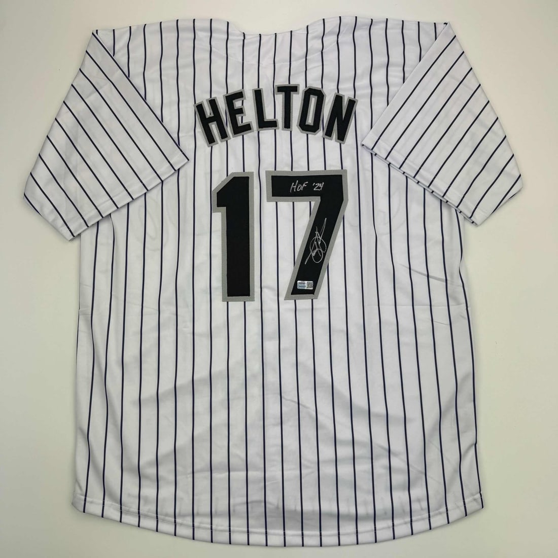 Todd Helton signed Colorado Rockies pinstripe jersey Tristar Authentic (1 of 4)