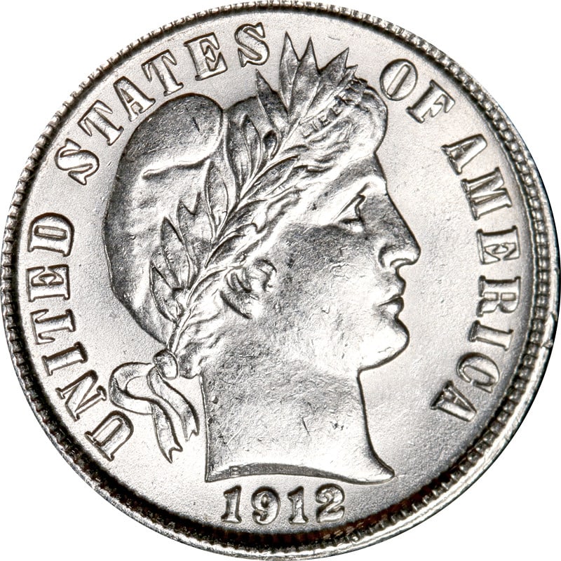 United States 1912 D Barber Silver Dime Uncertified (1 of 2)