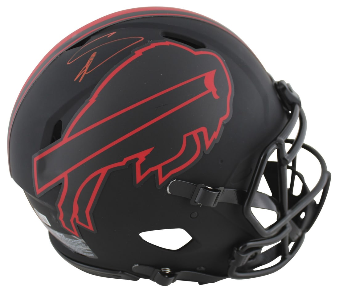Stefon Diggs Autographed Buffalo Bills Eclipse Speed Proline Helmet Beckett (1 of 3)