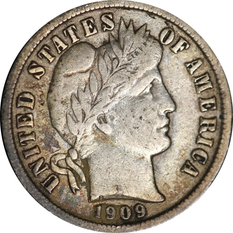 United States 1909 D Barber silver dime circulated: United States 1909 D Barber silver dime circulated 1909-D Barber Dime from the United States. This pre-owned coin is uncertified, circulated, and struck in silver. Specifications Item Type: Barber Dim