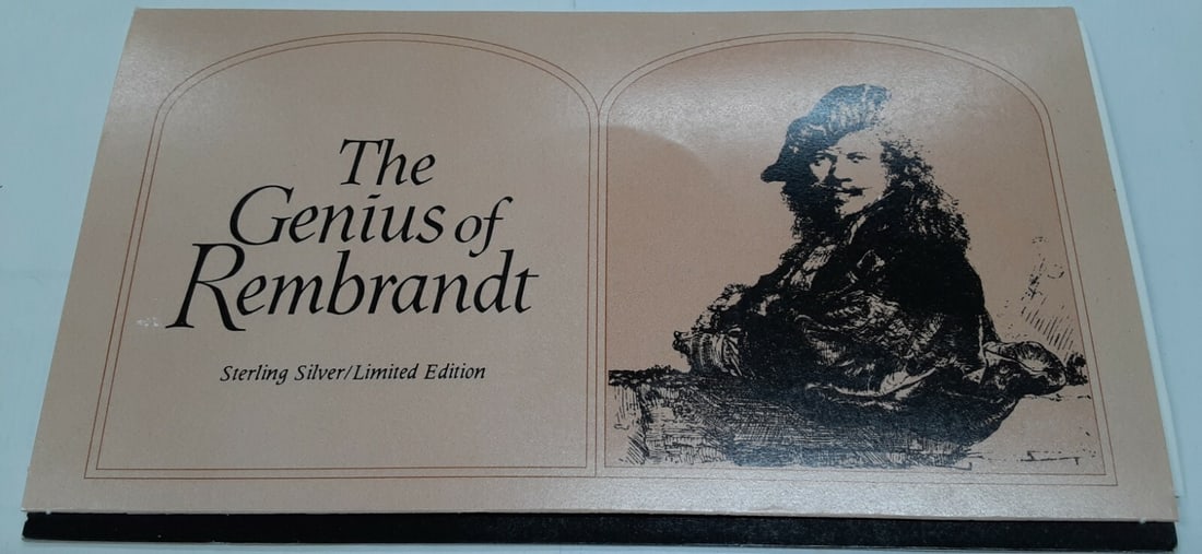 Prophetess Hannah Sterling Silver Proof Medal in Folder Rembrandt Series: Prophetess Hannah Sterling Silver Proof Medal in Folder Rembrandt Series This Franklin Mint silver medal from the Genius of Rembrandt series was produced in 1976 as part of a proof silver medal set. T