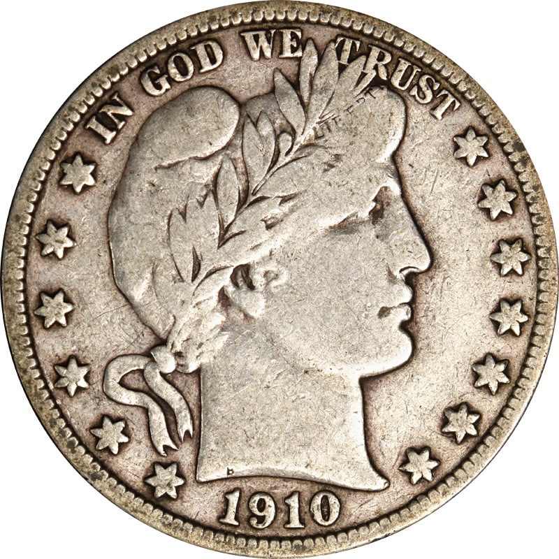 Silver 1910 S Barber 50C United States Coin: Silver 1910 S Barber 50C United States Coin 1910-S Barber Half Dollar coin struck in silver and offered in pre-owned, circulated condition. This piece is uncertified. Specifications Item Type: Half Do