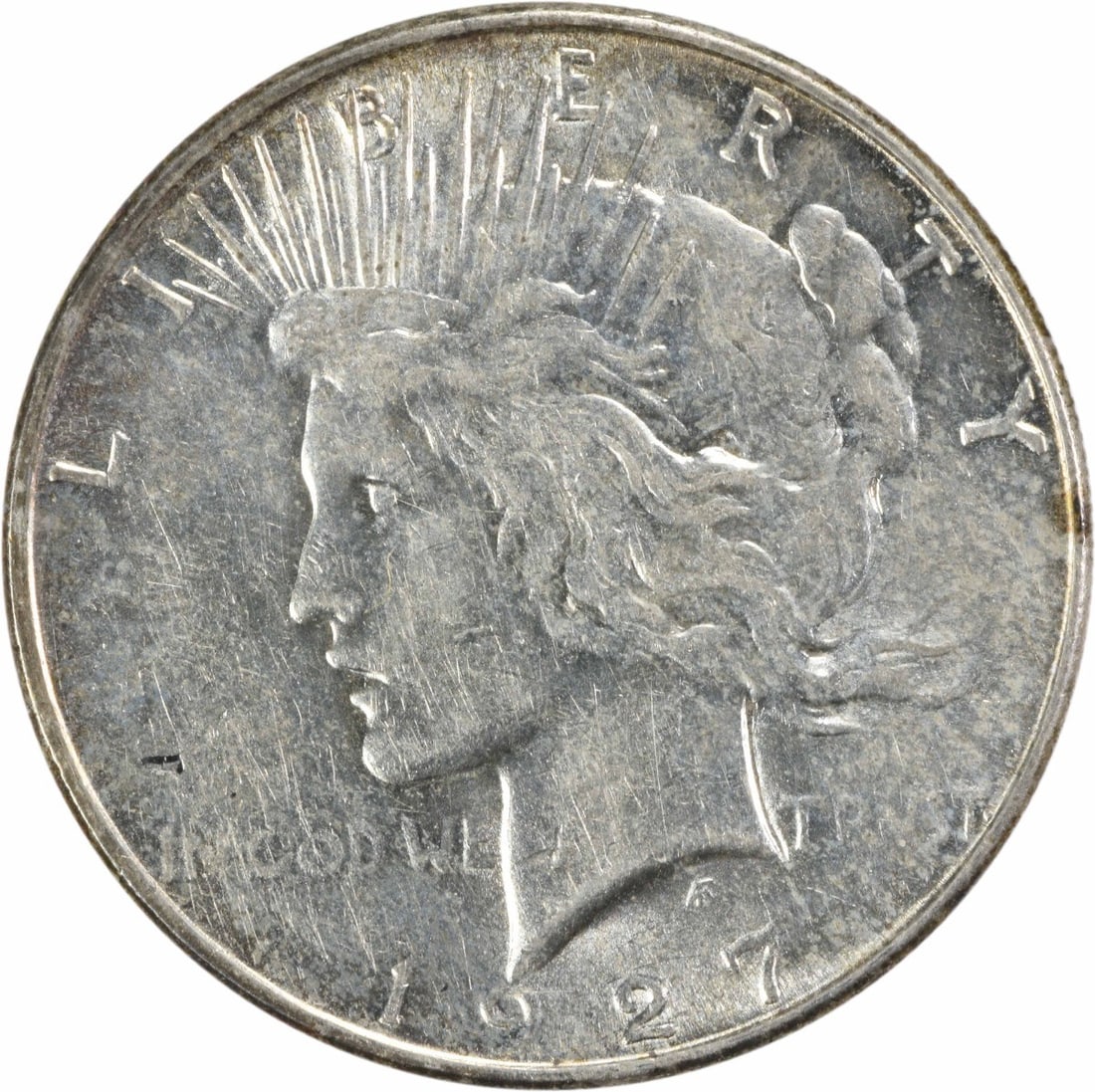 United States 1927-S Peace Dollar Silver $1 AU Uncertified: United States 1927-S Peace Dollar Silver $1 AU Uncertified 1927-S Peace Silver Dollar in AU grade. This pre-owned coin is uncertified and circulated, with silver composition and a $1 denomination. Spe