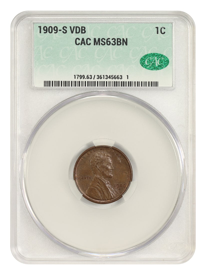 CACG MS63BN 1909 S VDB Lincoln Wheat Cent 1C Key Date (1 of 4)