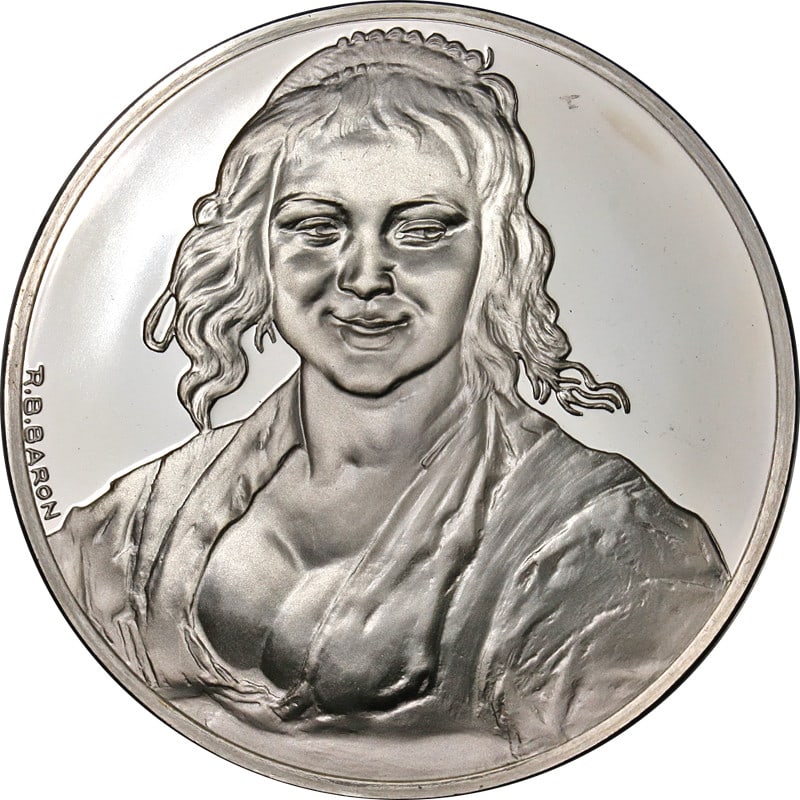 1972 Sterling Silver Gypsy Girl Medallion 39 grams .925 Fine (1 of 2)