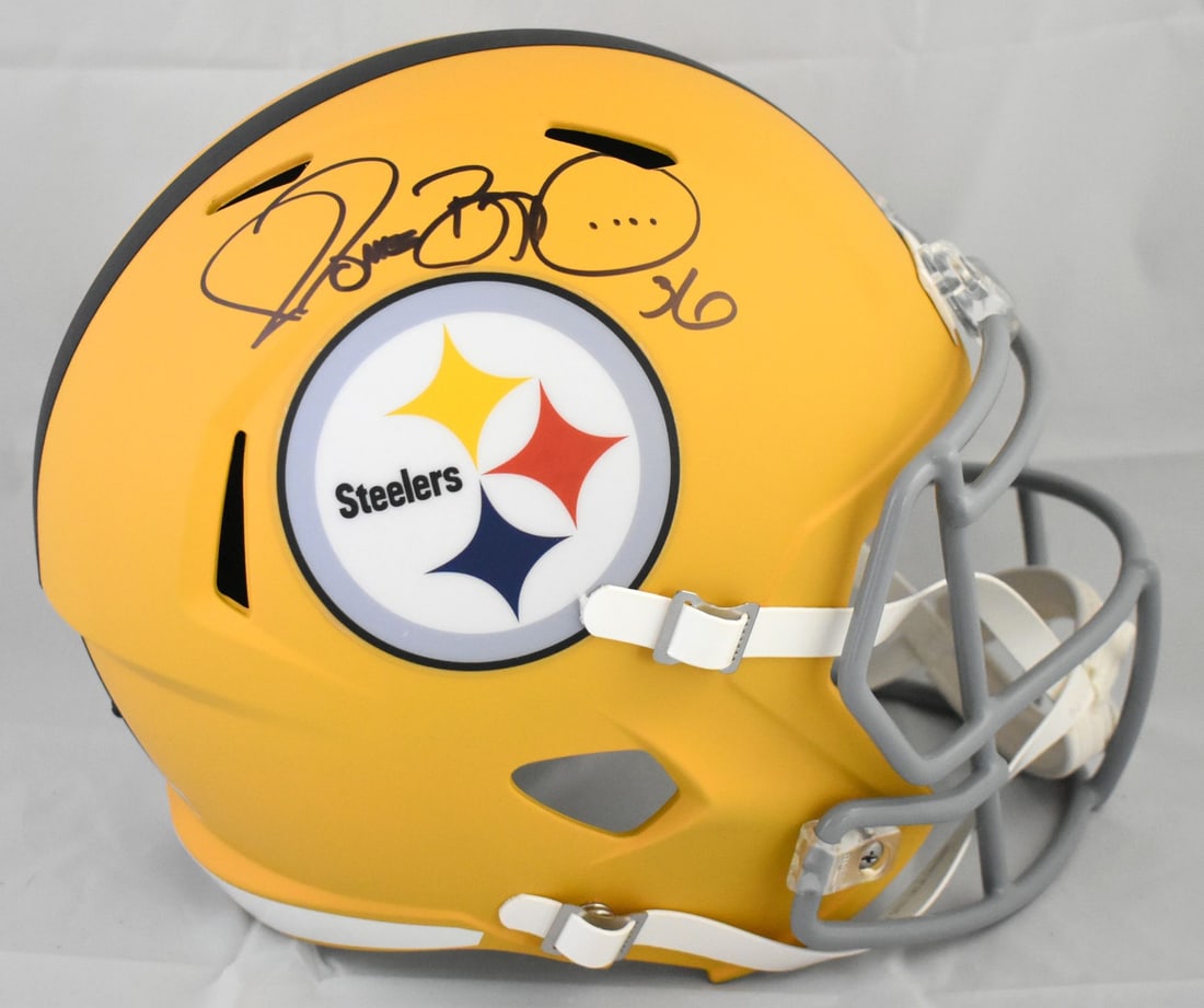 Pittsburgh Steelers full size alt 25 speed helmet signed by Jerome Bettis Beckett holo (1 of 5)