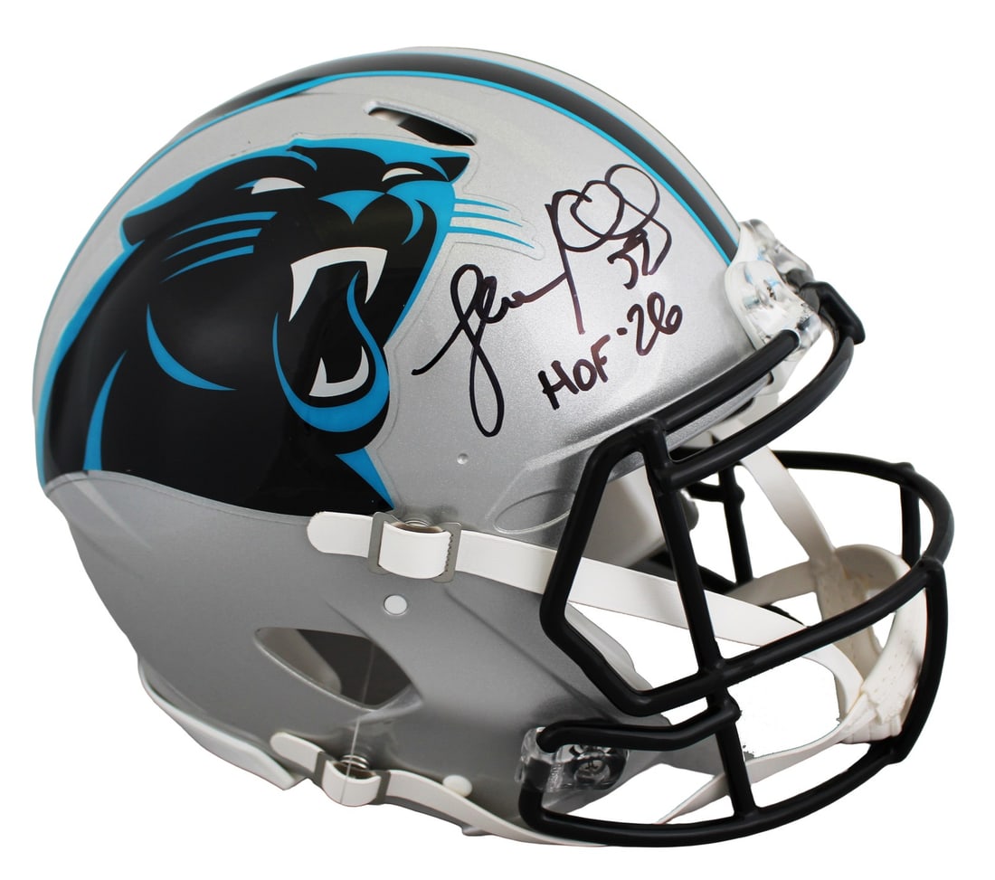 Luke Kuechly Autographed Panthers Speed Proline Helmet BAS Witnessed: Luke Kuechly Autographed Panthers Speed Proline Helmet BAS Witnessed Autographed full size Speed Proline helmet signed by Luke Kuechly and inscribed "HOF 26." This original signed helmet is a BAS Witn