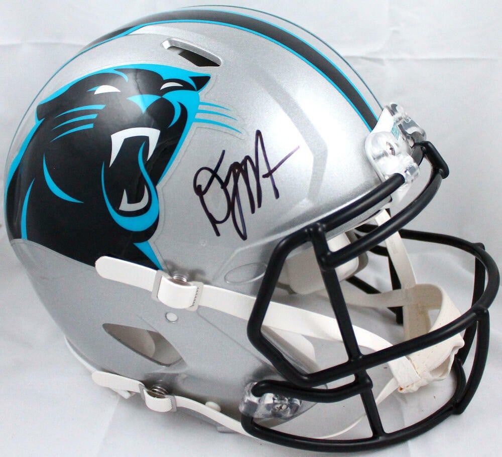 Carolina Panthers full size Speed Authentic helmet signed by DJ Moore Beckett (1 of 7)