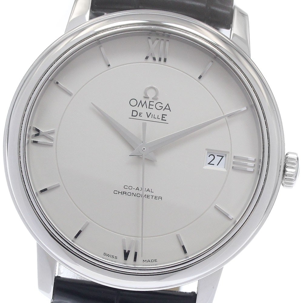 OMEGA De Ville Prestige Co-Axial Automatic Date 40mm Ref 424.13.40.20.02.001: OMEGA De Ville Prestige Co-Axial Automatic Date 40mm Ref 424.13.40.20.02.001 OMEGA De Ville Prestige Co-Axial wristwatch with automatic movement and date display. This men's watch features a silver di