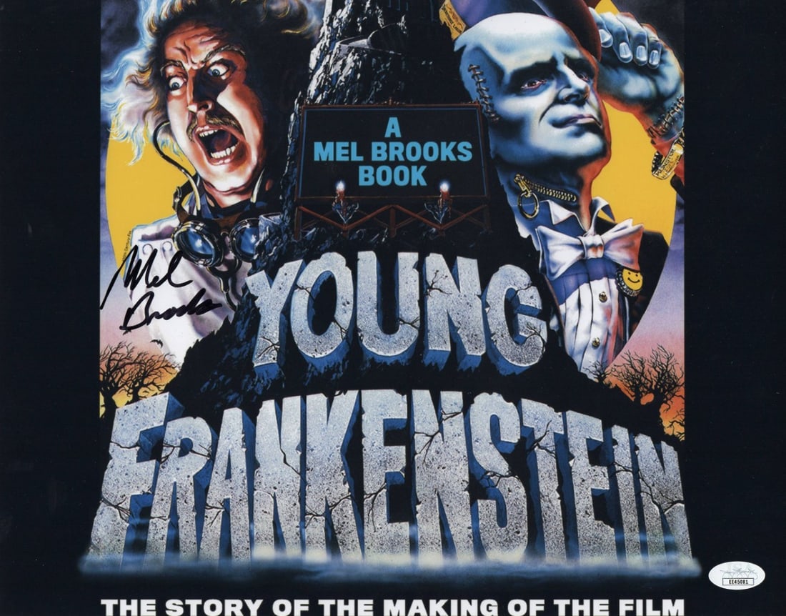 Signed Young Frankenstein 11x14 Photo Mel Brooks JSA: Signed Young Frankenstein 11x14 Photo Mel Brooks JSA This is an original 11x14 photograph from "Young Frankenstein" signed by Mel Brooks. The autograph has been authenticated by James Spence Authentic