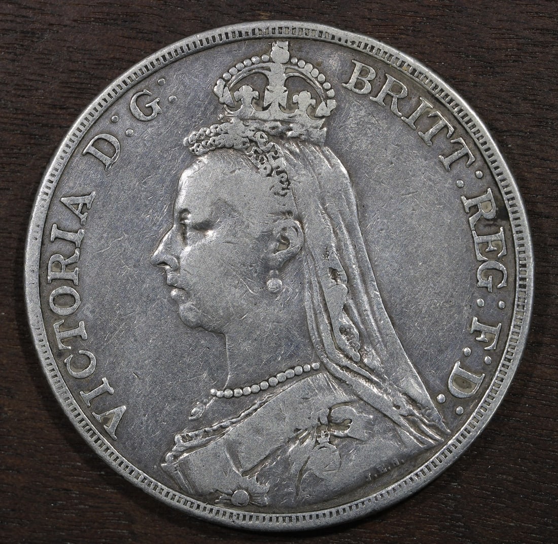 1892 Queen Victoria Silver Crown Coin United Kingdom (1 of 2)
