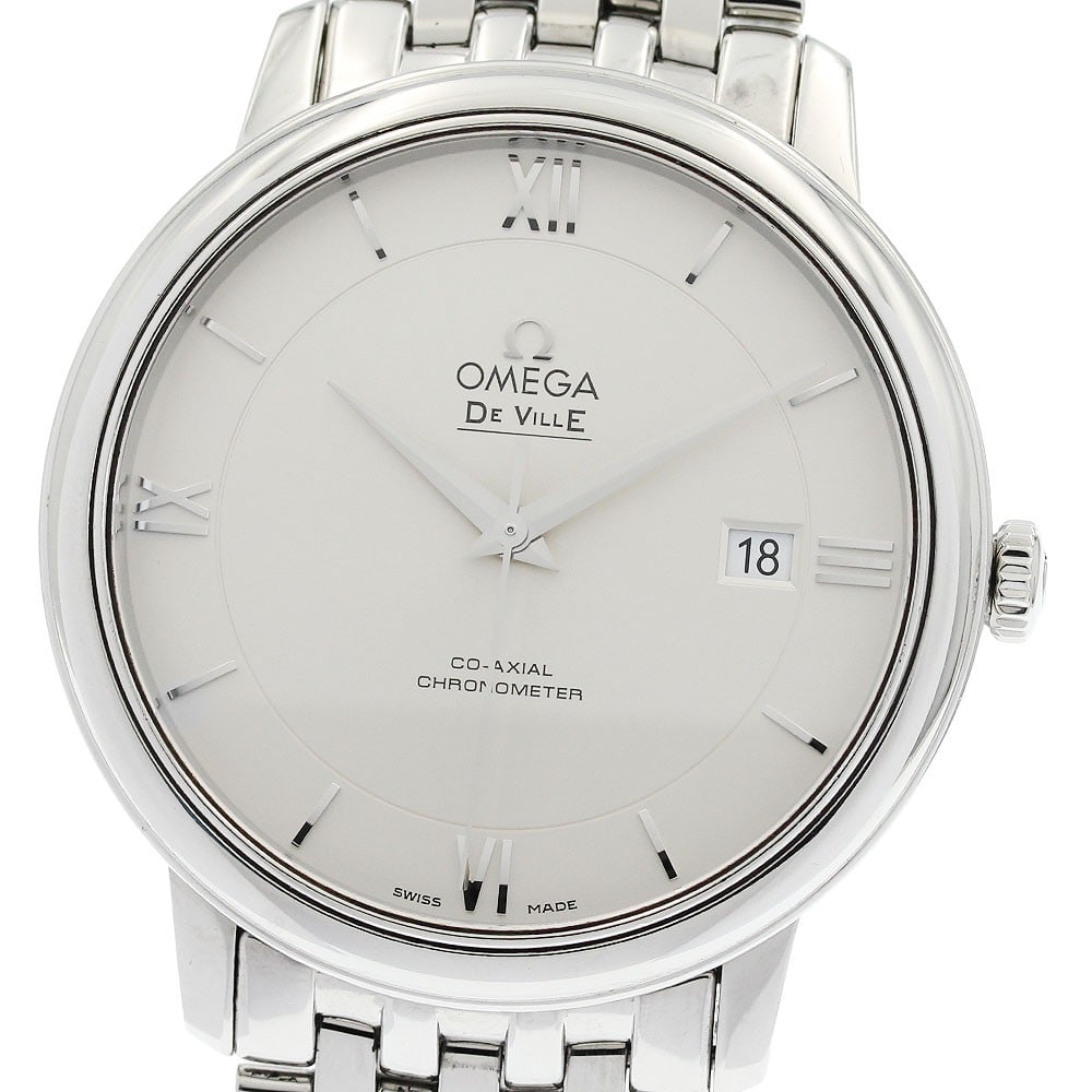 OMEGA De Ville Prestige 424.10.40.20.02.003 Automatic Mens Wristwatch: OMEGA De Ville Prestige 424.10.40.20.02.003 Automatic Mens Wristwatch OMEGA De Ville Prestige Co-Axial automatic men's wristwatch with a silver dial, stainless steel case and stainless steel bracelet.