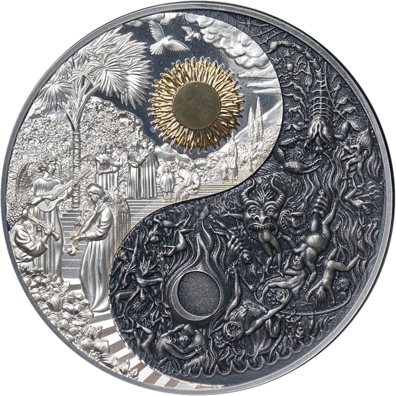 Cameroon 2025 3000 Francs 3 Oz Silver VERSUS Heaven and Hell OGP COA (1 of 3)