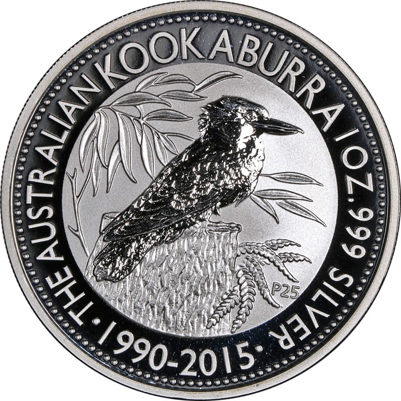 2015 Australian Silver Kookaburra 1 oz Uncirculated Coin: 2015 Australian Silver Kookaburra 1 oz Uncirculated Coin Original 2015 Australia 1 Ounce Silver Kookaburra bullion coin. This uncirculated example is described as having superb eye appeal, fantastic l