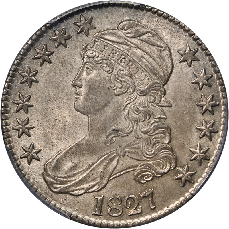 1827 Capped Bust Half Dollar PCGS MS64 CAC O-104 R.1 (1 of 4)