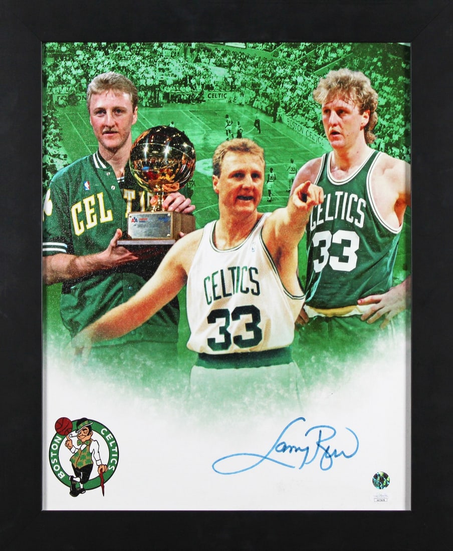 Framed 16x20 Larry Bird Signed Canvas Boston Celtics JSA VV73678: Framed 16x20 Larry Bird Signed Canvas Boston Celtics JSA VV73678 Authentic signed and framed 16x20 canvas featuring Larry Bird of the Boston Celtics. This original autographed piece includes JSA authe