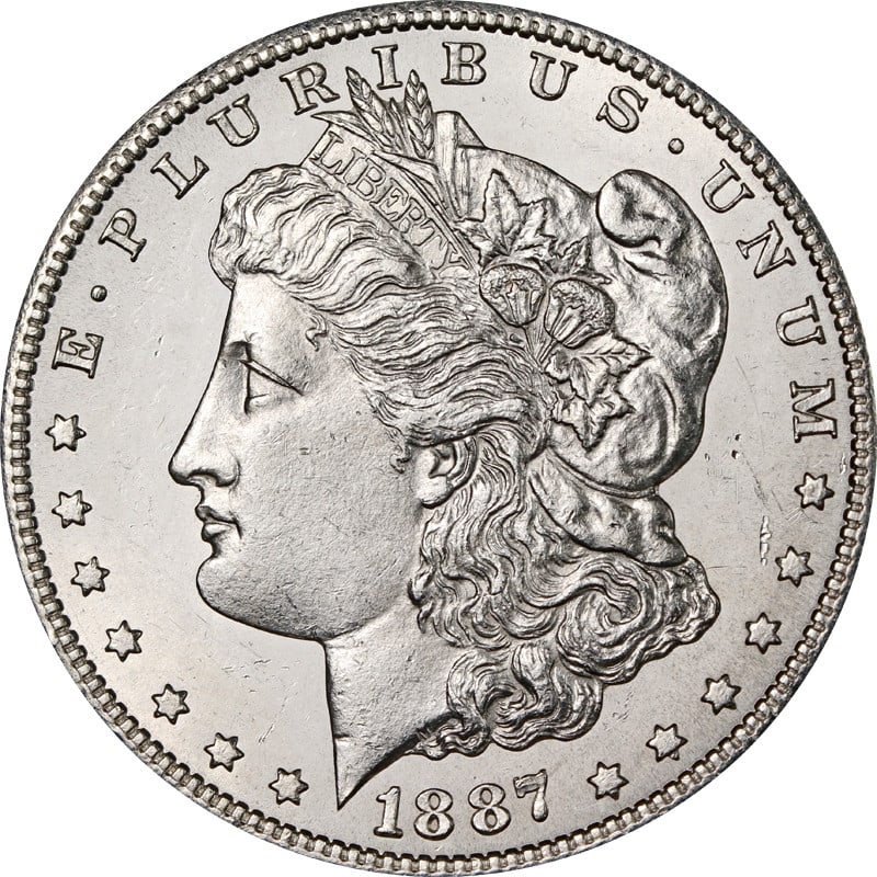 Uncirculated 1887 S Morgan Silver Dollar Coin: Uncirculated 1887 S Morgan Silver Dollar Coin 1887-S Morgan Silver Dollar from the United States. This pre-owned coin is an uncertified, uncirculated example struck in silver. Specifications Coin Type