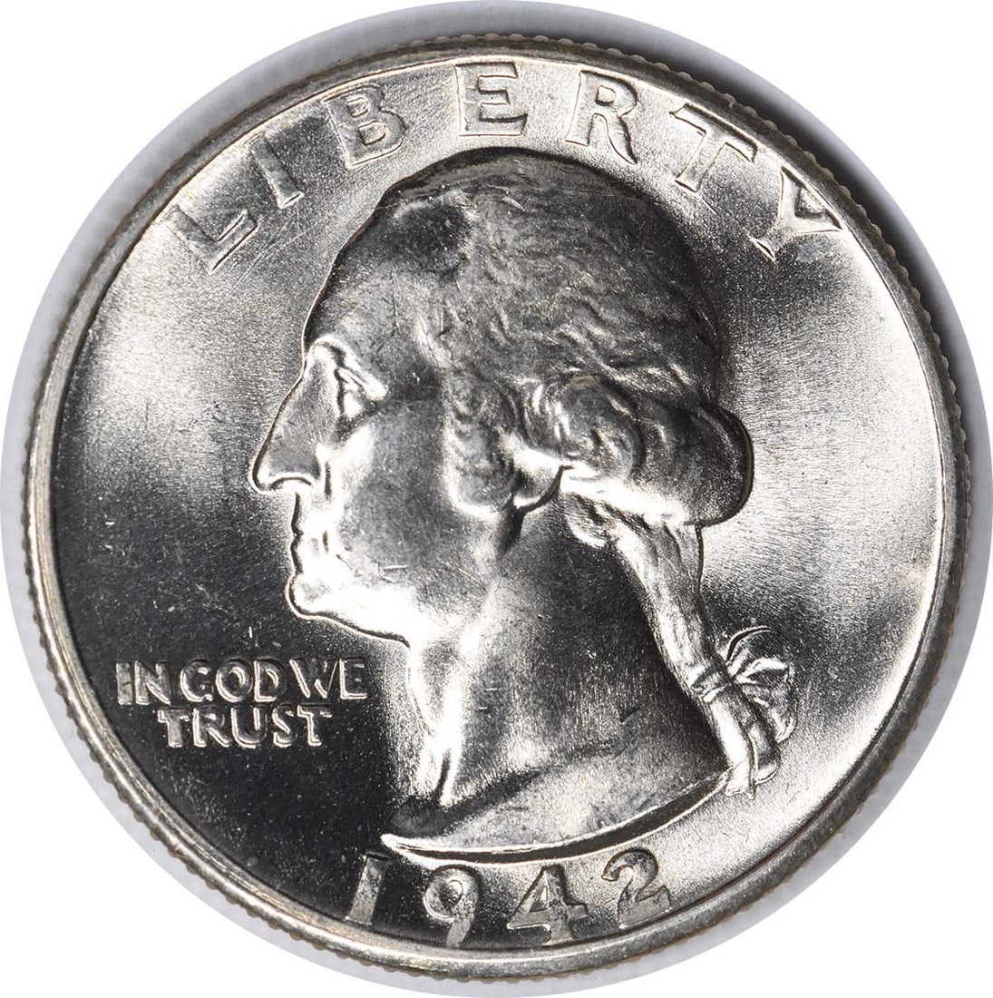 1942-D Silver Washington Quarter DDR FS-801 Choice BU Uncertified (1 of 2)
