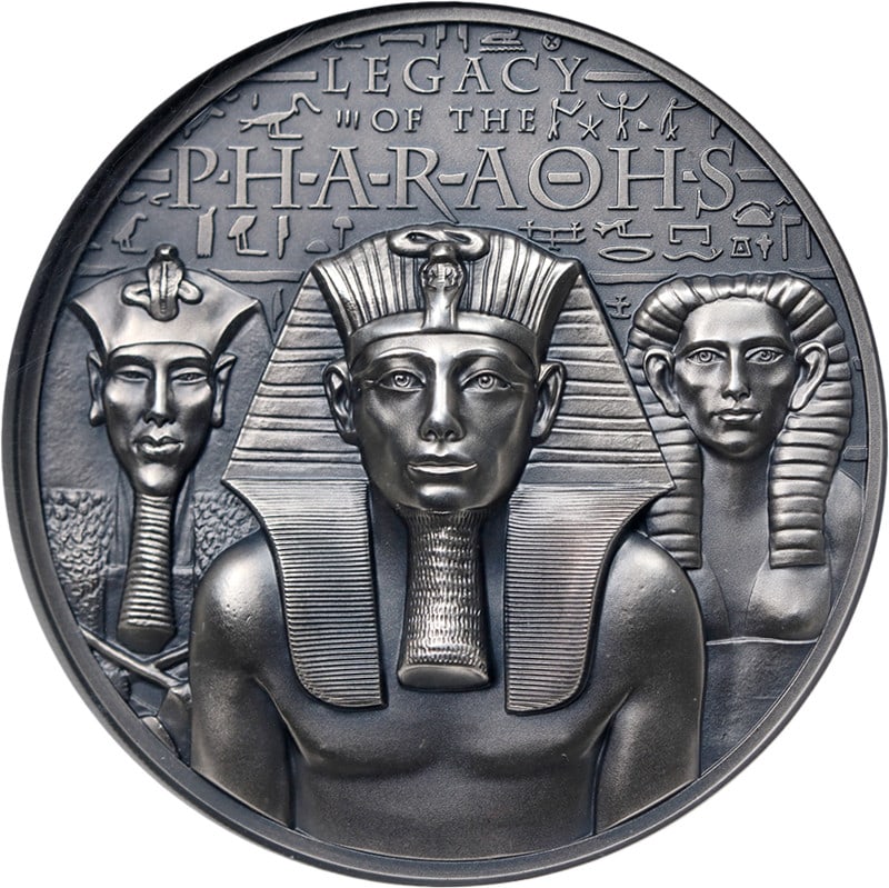 NGC MS70 2022 Cook Islands Legacy of the Pharaohs $20 3 Oz Silver Coin: NGC MS70 2022 Cook Islands Legacy of the Pharaohs $20 3 Oz Silver Coin Original 2022 Cook Islands $20 silver coin from the Legacy of the Pharaohs series, struck in 3 ounces of .999 fine silver with an