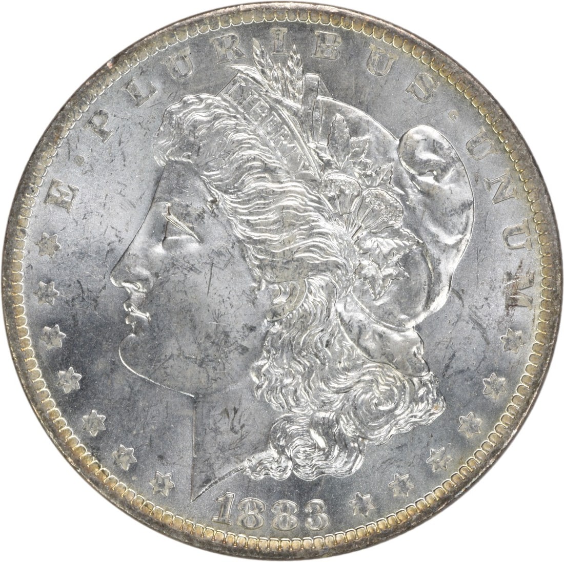 Choice BU 1883-O Morgan Dollar Silver Uncirculated Uncertified Coin: Choice BU 1883-O Morgan Dollar Silver Uncirculated Uncertified Coin This 1883-O Morgan Silver Dollar is an uncirculated coin from the United States, featuring the 'O' mint mark. It is composed of silv