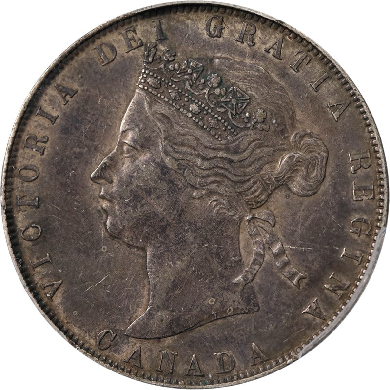 PCGS XF45 1870 Canada 50 Cents Silver Coin Queen Victoria LCW (1 of 4)