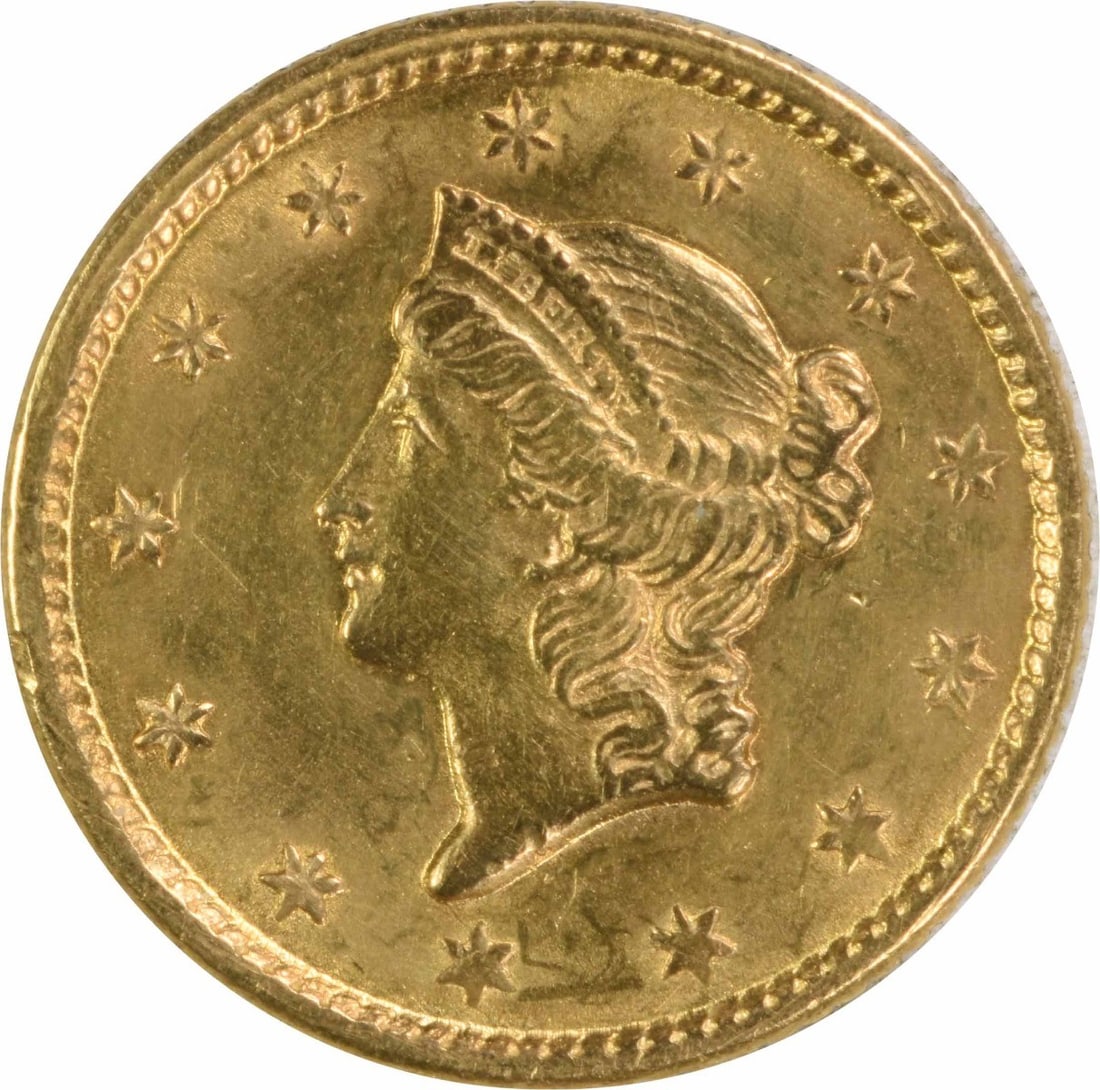 1853 United States Gold Dollar Type 1 AU KM 73 Uncertified (1 of 2)