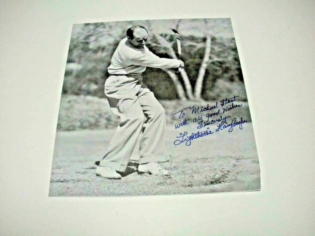 Signed Harry Cooper Golf Photograph with Certificate of Authenticity (1 of 1)