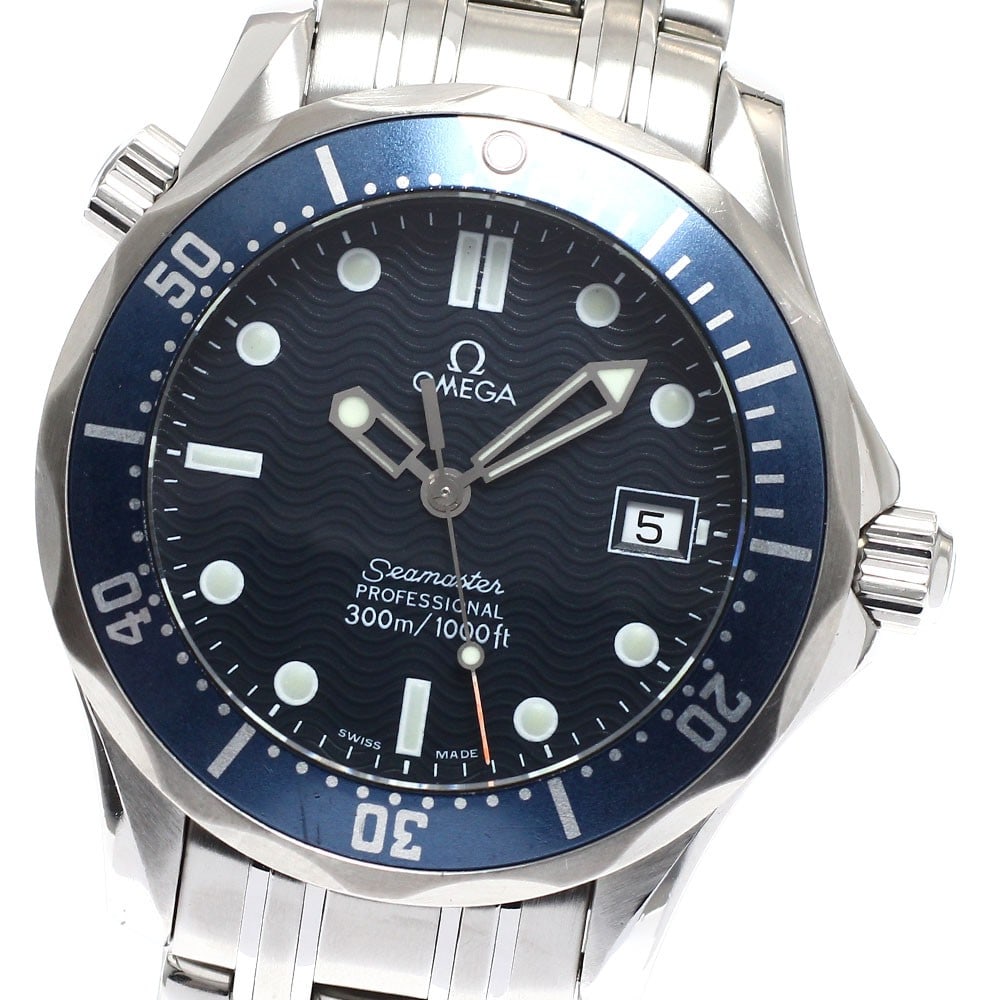 OMEGA Seamaster 300 quartz wristwatch with date stainless steel (1 of 6)