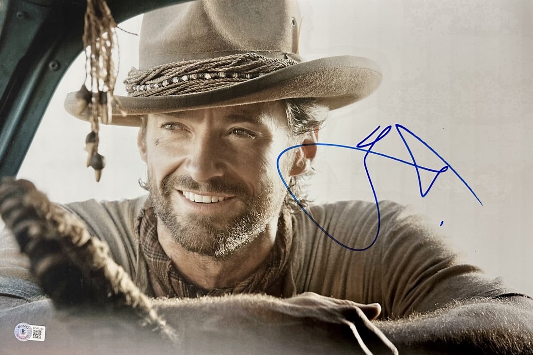 Beckett Certified Hugh Jackman Australia Drover Signed 12x18 Photo (1 of 1)