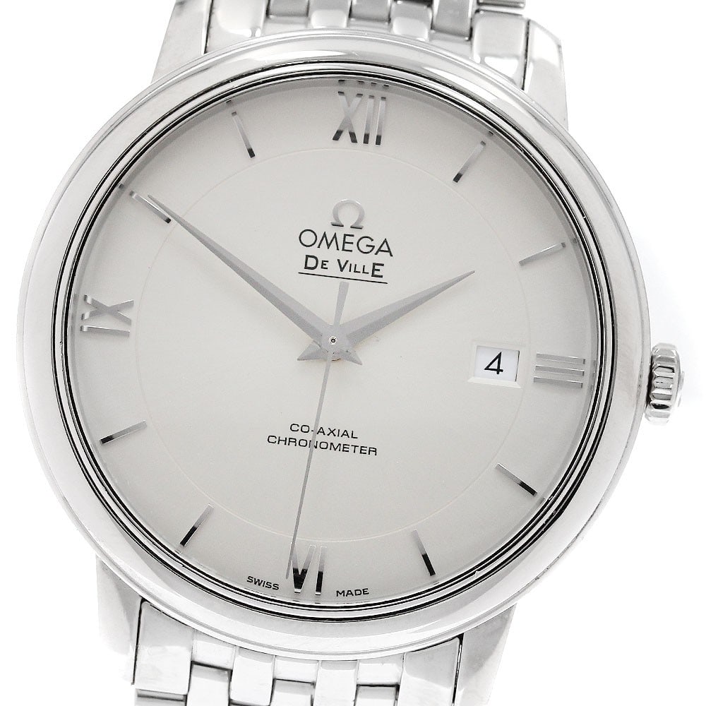OMEGA De Ville Prestige 424.10.40.20.02.003 mens automatic steel watch: OMEGA De Ville Prestige 424.10.40.20.02.003 mens automatic steel watch OMEGA De Ville Prestige Co-Axial automatic men's wristwatch with a silver dial, stainless steel case and stainless steel bracelet