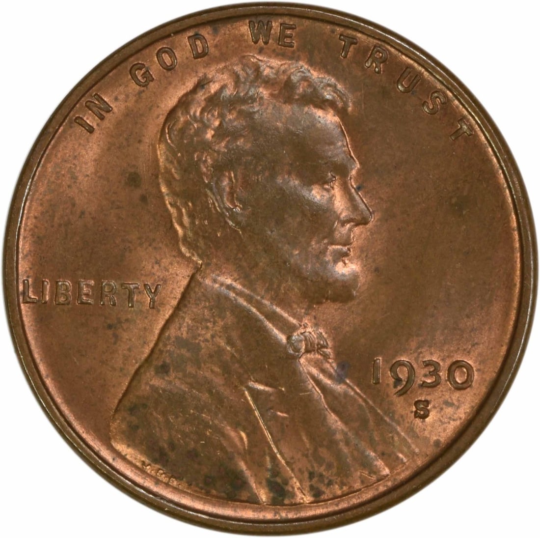 1930-S Lincoln Cent FS-501 Choice BU Uncertified Coin: 1930-S Lincoln Cent FS-501 Choice BU Uncertified Coin This 1930-S Lincoln Cent FS-501 is a remarkable piece, classified as Choice BU and uncircumcised. Minted in San Francisco, this small cent is made